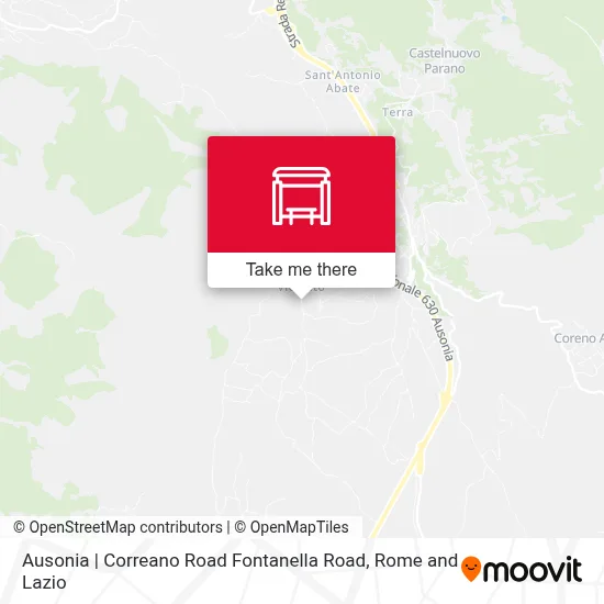 Ausonia | Correano Road Fontanella Road map
