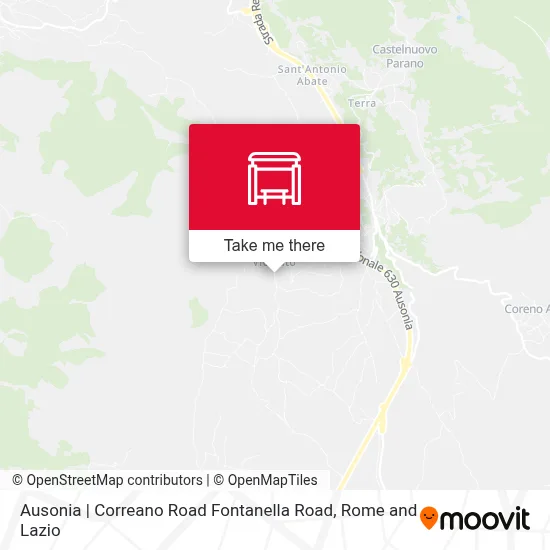 Ausonia | Correano Road Fontanella Road map