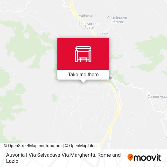 Ausonia | Via Selvacava Via Margherita map