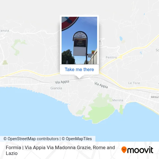 Formia | Via Appia Via Madonna Grazie map