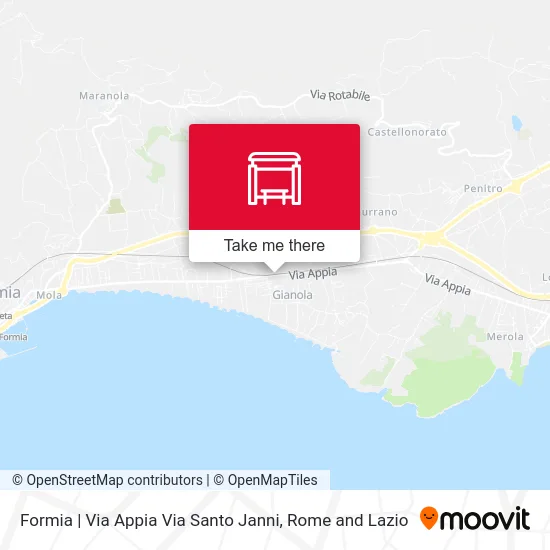 Formia | Via Appia Via Santo Janni map
