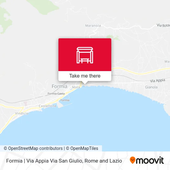 Formia | Appia Road San Giulio Road map