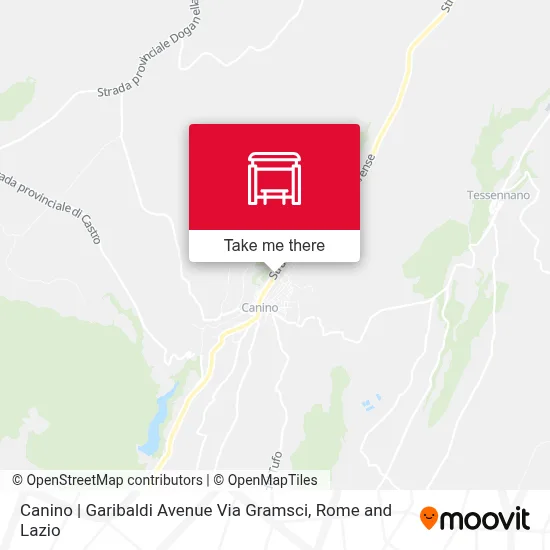 Canino | Garibaldi Avenue Via Gramsci map