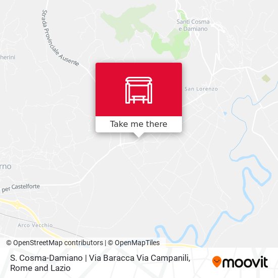 S. Cosma-Damiano | Via Baracca Via Campanili map