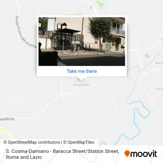S. Cosma-Damiano - Baracca Street / Station Street map