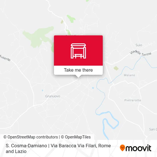 Saint Cosma-Damiano - Via Baracca Via Filari map