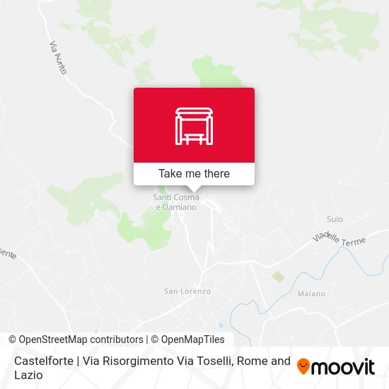 Castelforte | Risorgimento Street Toselli Street map