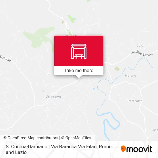 Saint Cosma-Damiano - Via Baracca Via Filari map