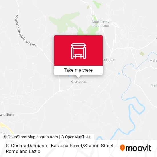 S. Cosma-Damiano - Baracca Street / Station Street map
