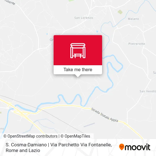 San Cosma-Damiano | Via Parchetto Via Fontanelle map