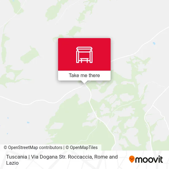 Tuscania | Dogana Street Roccaccia Road map