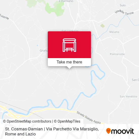 St. Cosmas-Damian | Via Parchetto Via Marsiglio map