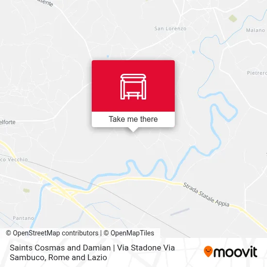 Saints Cosmas and Damian | Via Stadone Via Sambuco map