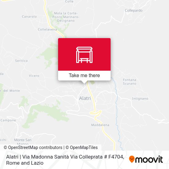 Alatri | Via Madonna Sanità Via Colleprata # F4704 map