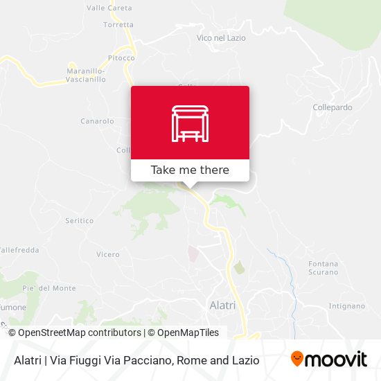 Alatri | Via Fiuggi Via Pacciano map