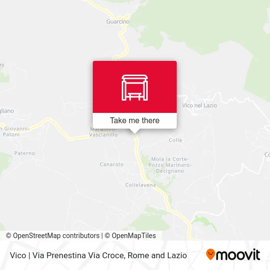 Vico | Via Prenestina Via Croce map