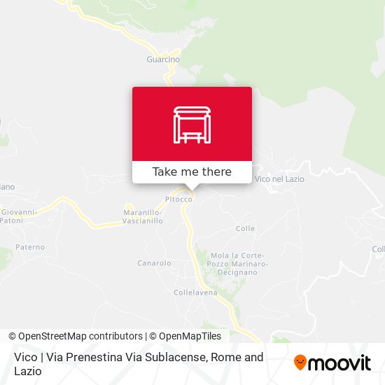 Vico | Via Prenestina Via Sublacense map
