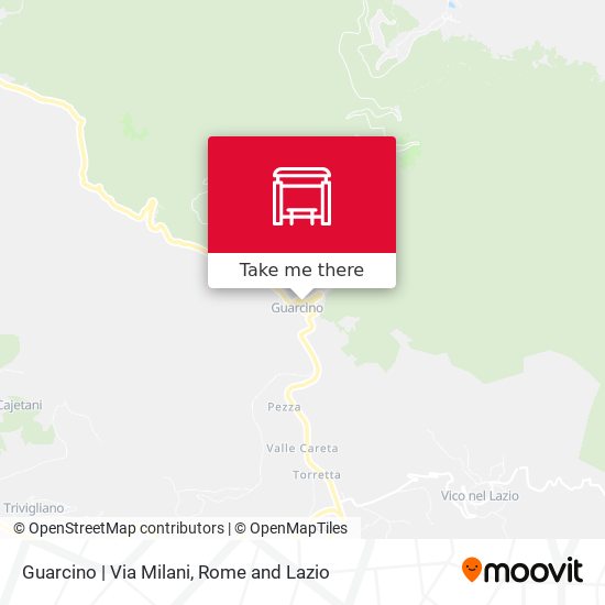 Guarcino | Via Milani map