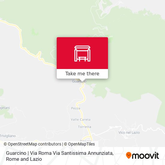 Guarcino | Via Roma Via Santissima Annunziata map
