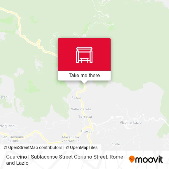 Guarcino | Sublacense Street Coriano Street map