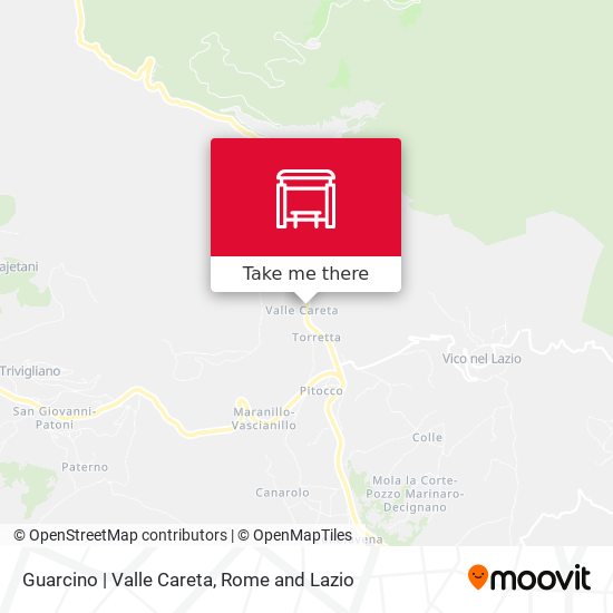 Guarcino | Valle Careta map