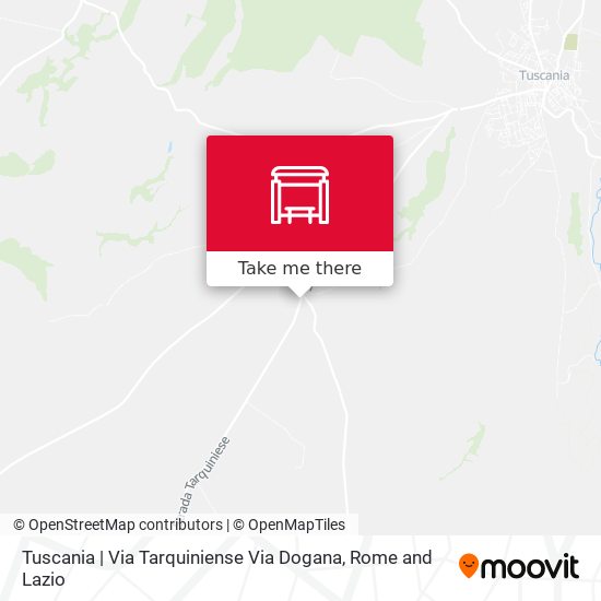 Tuscania | Via Tarquiniense Via Dogana map