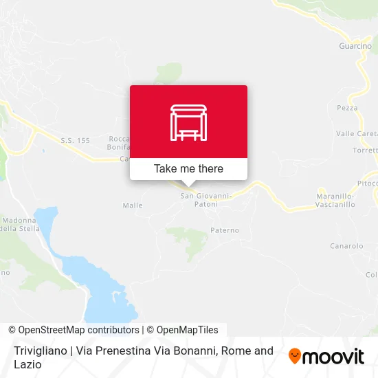 Trivigliano | Prenestina Street Bonanni Street map