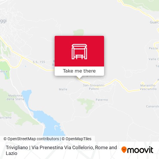 Trivigliano | Via Prenestina Via Collelorio map