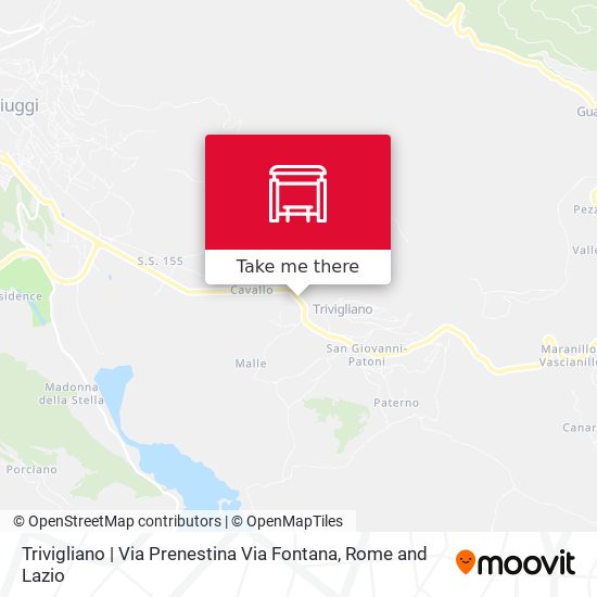 Trivigliano | Via Prenestina Via Fontana map