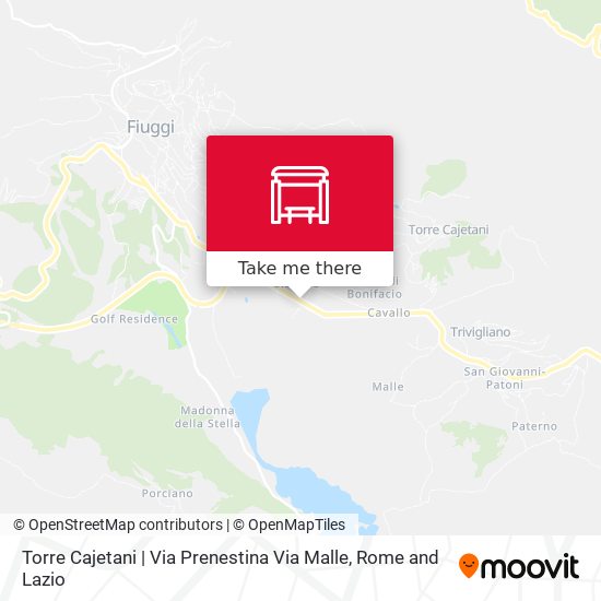 Torre Cajetani | Via Prenestina Via Malle map