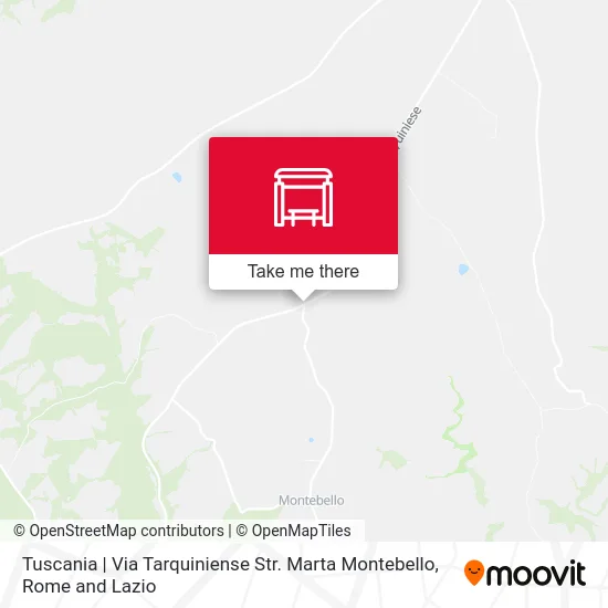 Tuscania | Tarquiniense Street Marta Montebello Road map