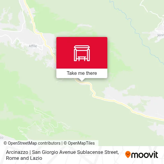 Arcinazzo | San Giorgio Avenue Sublacense Street map