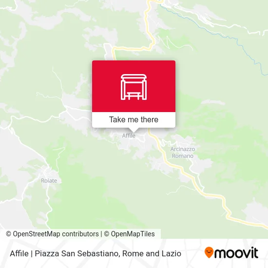 San Sebastiano Square - Affile map