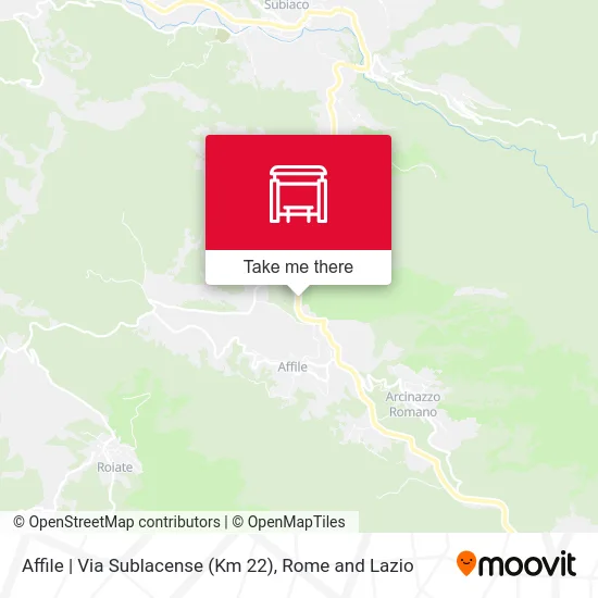 Affile | Via Sublacense (Km 22) map