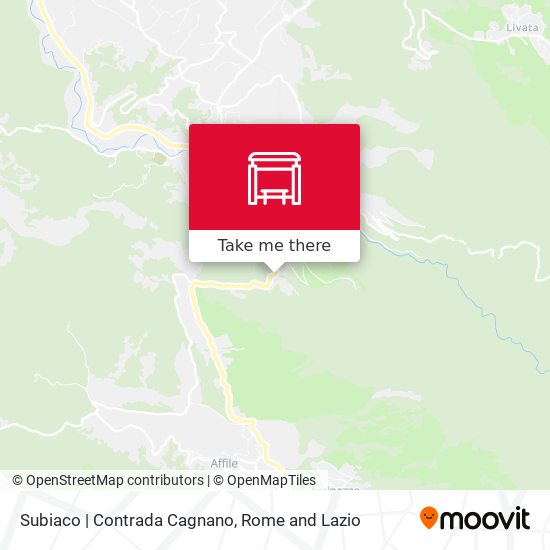 Subiaco | Contrada Cagnano map