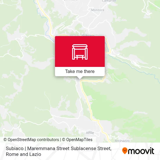 Subiaco | Maremmana Street Sublacense Street map