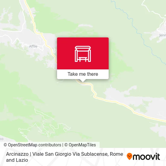 Arcinazzo | San Giorgio Avenue Sublacense Street map