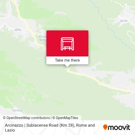 Arcinazzo | Sublacense Road (Km 28) map