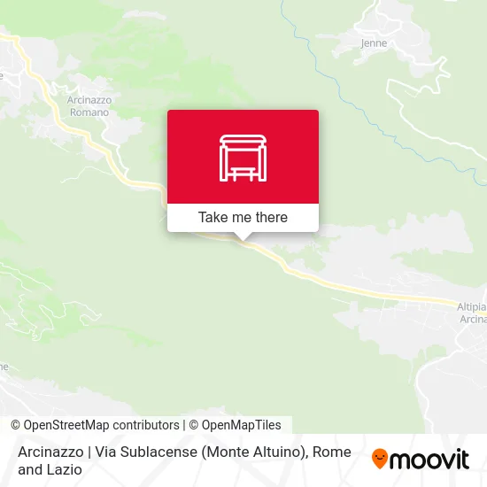 Arcinazzo | Sublacense Road (Monte Altuino) map