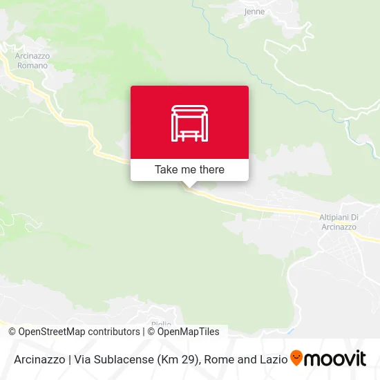 Arcinazzo | Sublacense Road (Km 29) map