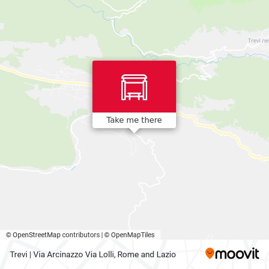 Trevi | Via Arcinazzo Via Lolli map