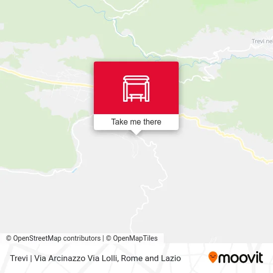 Trevi | Arcinazzo Street Lolli Street map