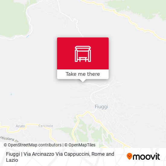 Fiuggi | Via Arcinazzo Via Cappuccini map