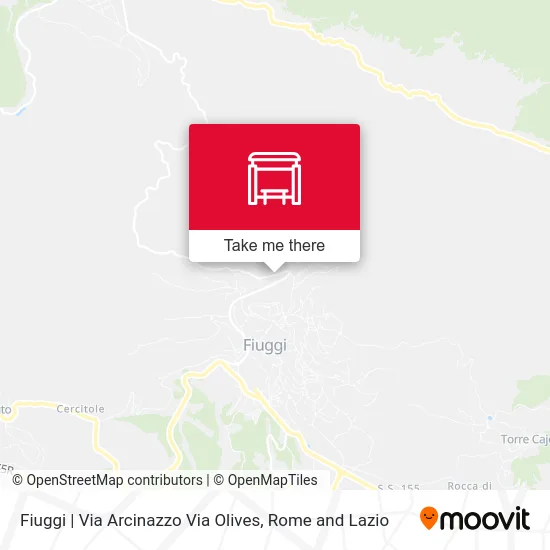Fiuggi | Via Arcinazzo Via Olives map
