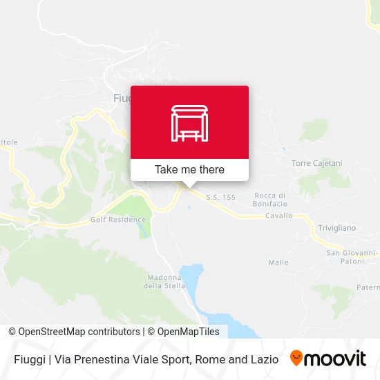 Fiuggi | Prenestina St Sport Ave map