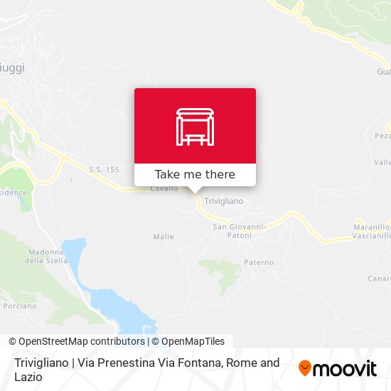 Trivigliano | Via Prenestina Via Fontana map