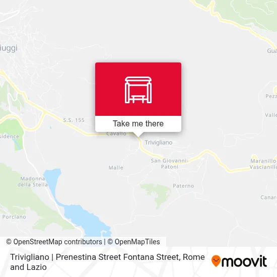 Trivigliano | Prenestina Street Fontana Street map