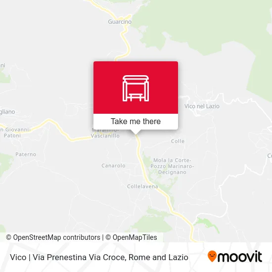 Vico | Prenestina Street Via Croce map