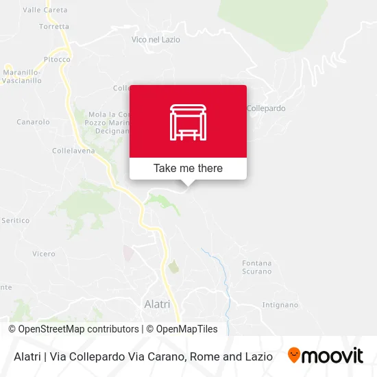 Alatri | Via Collepardo Via Carano map