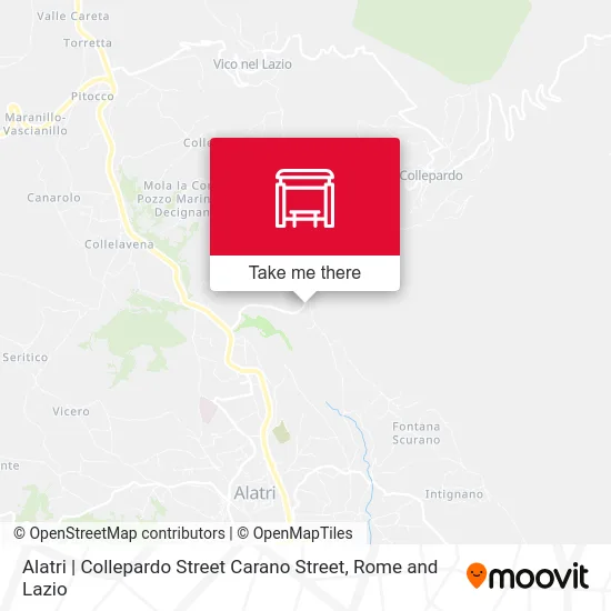 Alatri | Collepardo Street Carano Street map